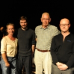 Sarah Jane Scaife, Nicholas Johnson, Edward Beckett and Jonathan Heron after the Performance Workshop presentation
