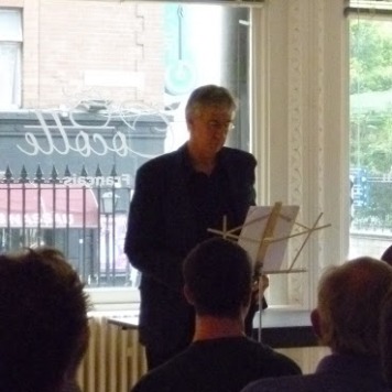 Barry McGovern speaking at the Alliance Francaise